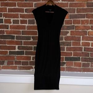 Joe & Elle Short Sleeve Black V-neck Dress, Size XS